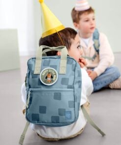 lassig mini square rugzak pattern party blue, rugzak, rugtas, kindertas, mini square, pattern, party blue, blauw, lassig, wonderzolder.nl