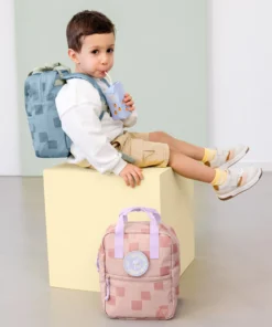 lassig mini square rugzak pattern party blue, rugzak, rugtas, kindertas, mini square, pattern, party blue, blauw, lassig, wonderzolder.nl