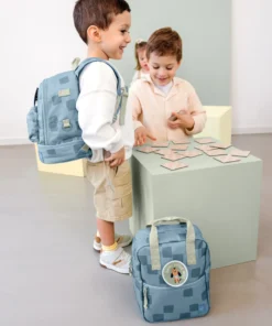 lassig mini square rugzak pattern party blue, rugzak, rugtas, kindertas, mini square, pattern, party blue, blauw, lassig, wonderzolder.nl