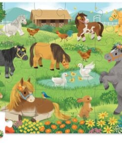 Crocodile Creek puzzel pretty pony's, 36 stukjes, vloerpuzzel, legpuzzel, pony, paarden, pretty pony's, crocodile creek, wonderzolder.nl