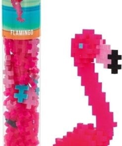 Plus-plus tube flamingo 100 stuks, flamingo, bouwspeelgoed, 100 stuks, creatief speelgoed, plus-plus, wonderzolder.nl