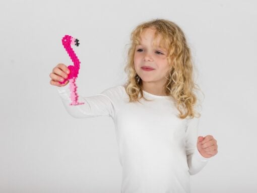 Plus-plus tube flamingo 100 stuks, flamingo, bouwspeelgoed, 100 stuks, creatief speelgoed, plus-plus, wonderzolder.nl
