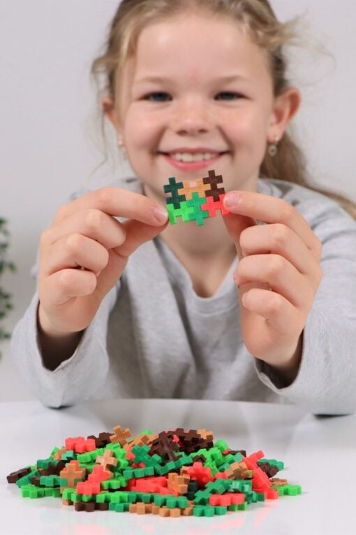Plus-plus tube jungle 100 stuks, jungle, bouwspeelgoed, 100 stuks, creatief speelgoed, plus-plus, wonderzolder.nl