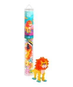 Plus-plus tube leeuw 100 stuks, leeuw, lion, transport, bouwspeelgoed, 100 stuks, creatief speelgoed, plus-plus, wonderzolder.nl