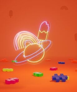 Plus-plus tube neon 100 stuks, neon, bouwspeelgoed, 100 stuks, creatief speelgoed, plus-plus, wonderzolder.nl