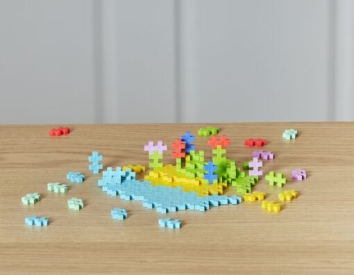 Plus-plus tube tropical 100 stuks, tropical, bouwspeelgoed, 100 stuks, creatief speelgoed, plus-plus, wonderzolder.nl