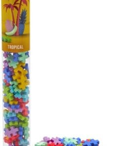 Plus-plus tube tropical 100 stuks, tropical, bouwspeelgoed, 100 stuks, creatief speelgoed, plus-plus, wonderzolder.nl