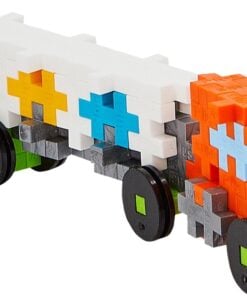 Plus-plus tube vrachtwagen 100 stuks, vrachtwagen, transport, bouwspeelgoed, 100 stuks, creatief speelgoed, plus-plus, wonderzolder.nl