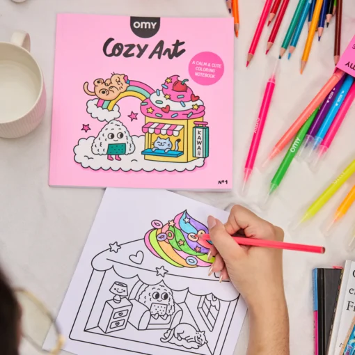 OMY Cozy kleurboek Kawaii - Afbeelding 3