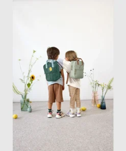 lassig mini square rugzak little gang lemon dark green, rugzak, rugtas, kindertas, little gang, lemon dark green, dark green, lemon, lassig, wonderzolder.nl
