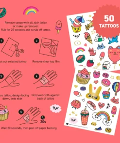 OMY tattoos kawaii, tattoos, kawaii, plakstickers, omy, wonderzolder.nl