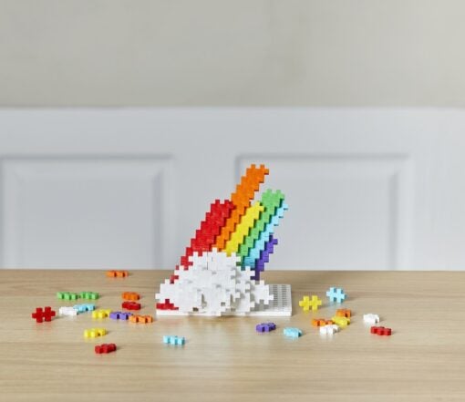 Plus-plus tube regenboog 100 stuks, regenboog, rainbow, bouwspeelgoed, 100 stuks, creatief speelgoed, plus-plus, wonderzolder.nl
