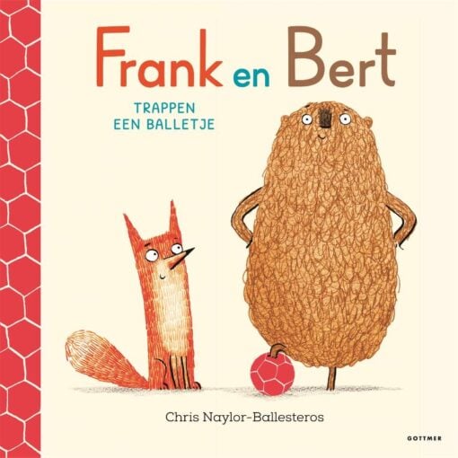 Frank en Bert trappen een balletje, prentenboek, voorleesboek, frank en bert, voetballen, wonderzolder.nl