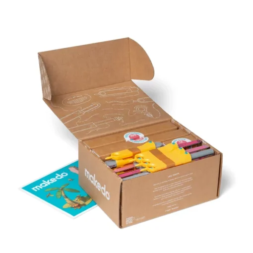 Makedo invent set, makedo, bouwen, karton, schroeven, recycle, wonderzolder.nl