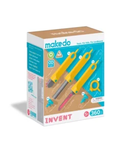 Makedo invent set, makedo, bouwen, karton, schroeven, recycle, wonderzolder.nl