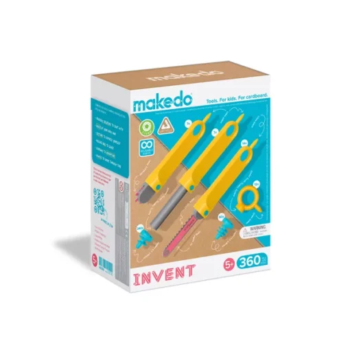 Makedo invent set, makedo, bouwen, karton, schroeven, recycle, wonderzolder.nl