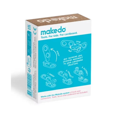 Makedo Spin Hinge, bouwen met karton, educatief, gerecyled, scharnier, makedo, wonderzolder.nl