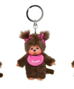 Monchhichi sleutelhanger, sleutelhanger, roze slab, blauwe slab, rode slab, monchhichi, wonderzolder.nl