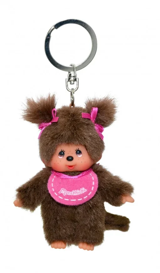 Monchhichi sleutelhanger, sleutelhanger, roze slab, blauwe slab, rode slab, monchhichi, wonderzolder.nl