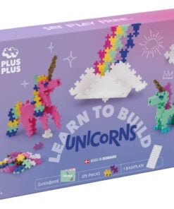 Plus-Plus learn to build unicorn, bouwstenen, bouwspeelgoed, unicorn, eenhoorn, bouwpakket, educatief speelgoed, creatief speelgoed, duurzaam, plus-plus, wonderzolder.nl