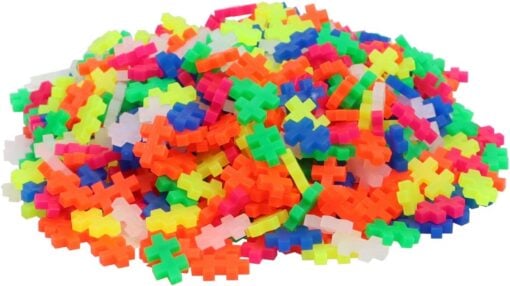 Plus-Plus neon 600 stuks, bouwstenen, bouwspeelgoed, educatief speelgoed, neon, 600 stuks, plus-plus, wonderzolder.nl