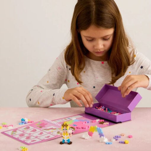 Plus-plus activity pad fairy thale, bouwspeelgoed, activity pad, fairy tale, unicorn, sprookjes, bouwsteentjes, plus-plus, wonderzolder.nl