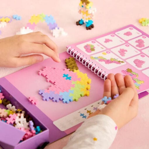 Plus-plus activity pad fairy thale, bouwspeelgoed, activity pad, fairy tale, unicorn, sprookjes, bouwsteentjes, plus-plus, wonderzolder.nl