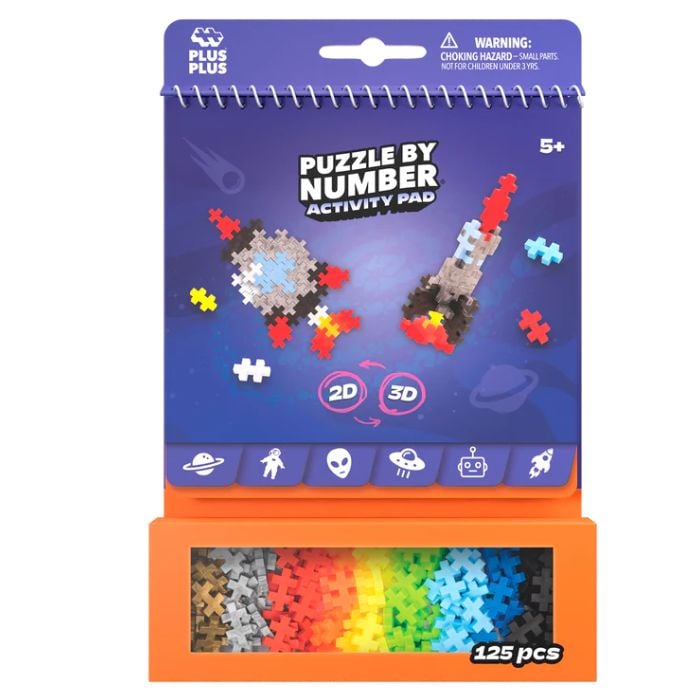 Plus-plus activity pad ruimte, bouwspeelgoed, activity pad, ruimte, raket, planeet, bouwsteentjes, plus-plus, wonderzolder.nl