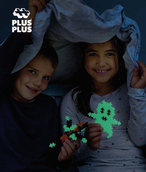 plus-plus glow 300 stuks, bouwstenen, bouwspeelgoed, educatief speelgoed, 300 stuks, glow, glow in de dark, plus-plus, wonderzolder.nl