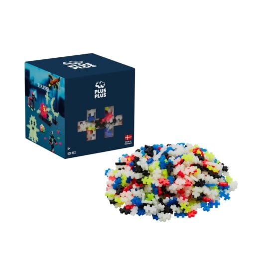Plus-Plus glow 600 stuks, bouwstenen, bouwspeelgoed, educatief speelgoed, glow, glow in de dark, 600 stuks, plus-plus, wonderzolder.nl