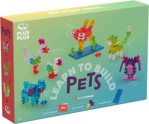 Plus-Plus learn to build pets, bouwstenen, bouwspeelgoed, pets, dieren, bouwpakket, educatief speelgoed, creatief speelgoed, duurzaam, plus-plus, wonderzolder.nl