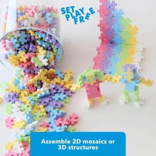 Plus-Plus pastel 600 stuks, bouwstenen, bouwspeelgoed, educatief speelgoed, pastelkleuren, pastel, 600 stuks, plus-plus, wonderzolder.nl