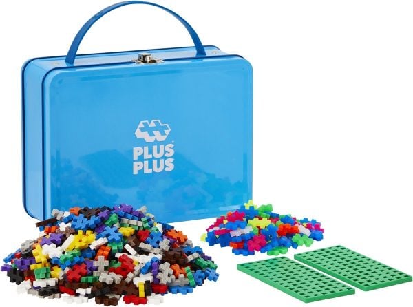 Plus-Plus reiskoffer basic, bouwstenen, 600 stuks, basic, reiskoffer, bouwspeelgoed, educatief speelgoed, plus-plus, wonderzolder.nl
