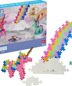 Plus-Plus learn to build unicorn, bouwstenen, bouwspeelgoed, unicorn, eenhoorn, bouwpakket, educatief speelgoed, creatief speelgoed, duurzaam, plus-plus, wonderzolder.nl