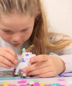 Plus-Plus learn to build unicorn, bouwstenen, bouwspeelgoed, unicorn, eenhoorn, bouwpakket, educatief speelgoed, creatief speelgoed, duurzaam, plus-plus, wonderzolder.nl