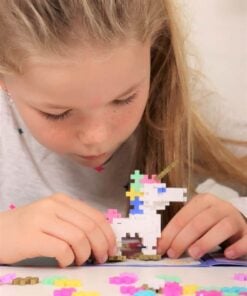 Plus-Plus learn to build unicorn, bouwstenen, bouwspeelgoed, unicorn, eenhoorn, bouwpakket, educatief speelgoed, creatief speelgoed, duurzaam, plus-plus, wonderzolder.nl