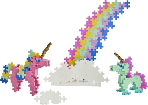 Plus-Plus learn to build unicorn, bouwstenen, bouwspeelgoed, unicorn, eenhoorn, bouwpakket, educatief speelgoed, creatief speelgoed, duurzaam, plus-plus, wonderzolder.nl