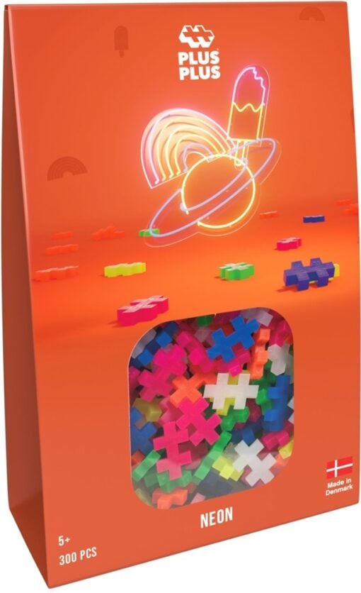 plus-plus neon 300 stuks, bouwstenen, bouwspeelgoed, educatief speelgoed, 300 stuks, neon, plus-plus, wonderzolder.nl