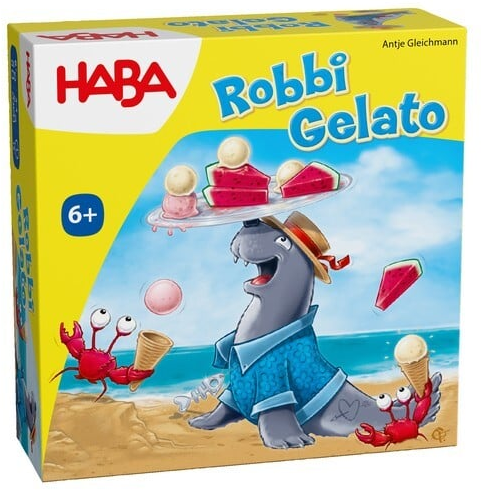 Haba Robbi Gelato, spel, kinderspel, behendigheisspel, concentratie, robbi gelato, ijsjes, haba, wonderzolder.nl