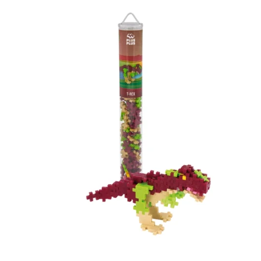 Plus-plus tube t-rex 100 stuks, t-rex, dino, dinosaurus, bouwspeelgoed, 100 stuks, creatief speelgoed, plus-plus, wonderzolder.nl