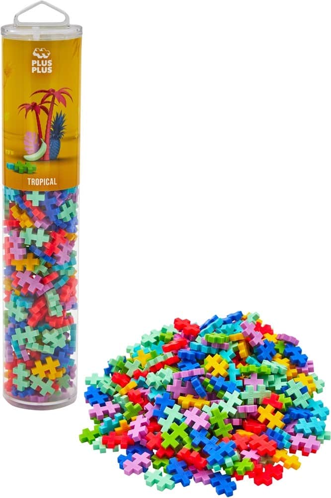 Plus-Plus tube tropical, 240 stuks, bouwstenen, bouwspeelgoed, educatief speelgoed, creatief speelgoed, duurzaam, plus-plus, wonderzolder.nl
