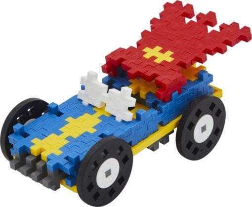 Plus-Plus tube auto held 200 stuks, hero car, held, auto, bouwen, bouwstenen, tube, 200 stuks, plus-plus, wonderzolder.nl