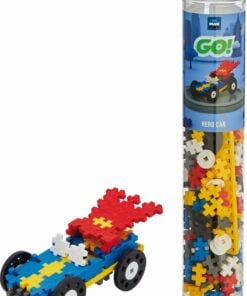 Plus-Plus tube auto held 200 stuks, hero car, held, auto, bouwen, bouwstenen, tube, 200 stuks, plus-plus, wonderzolder.nl