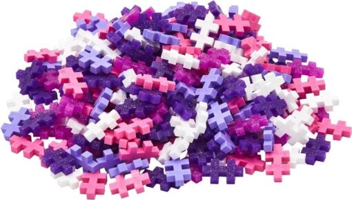 Plus-Plus tube glitter 240 stuks, bouwsteentjes, glitter, paars, purple, bouwen, educatief speelgoed, plus-plus, wonderzolder.nl