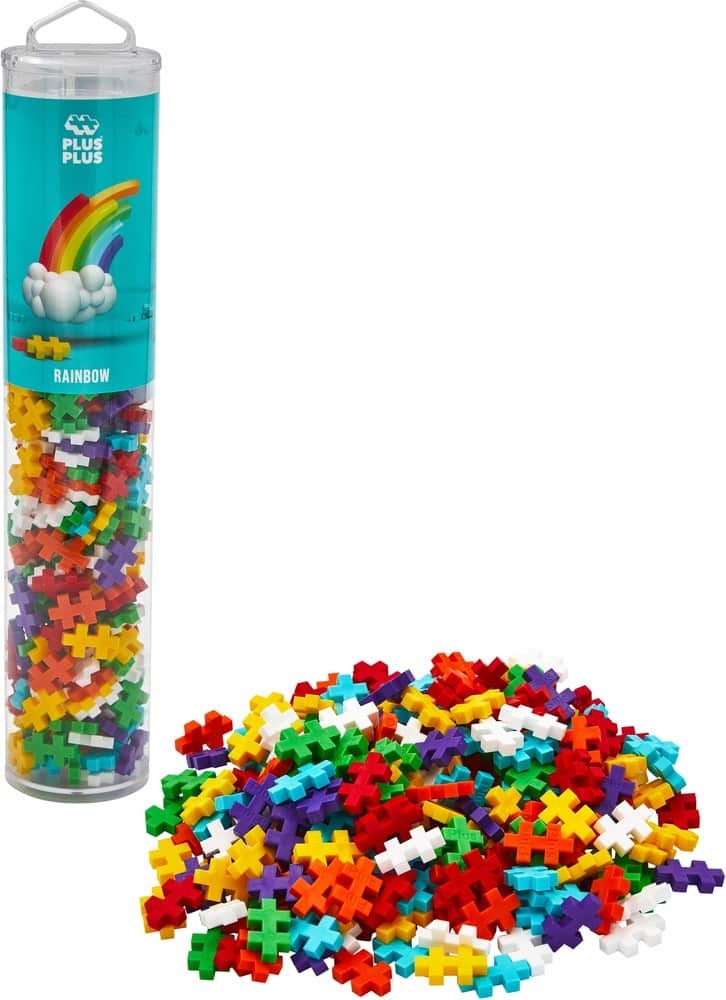 Plus-Plus tube regenboog, 240 stuks, bouwstenen, bouwspeelgoed, educatief speelgoed, creatief speelgoed, duurzaam, regenboog, rainbow, plus-plus, wonderzolder.nl