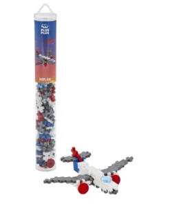 Plus-plus tube vliegtuig 100 stuks, vliegtuig, transport, bouwspeelgoed, 100 stuks, creatief speelgoed, plus-plus, wonderzolder.nl