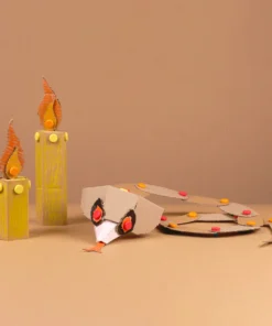 Makedo scru dot, summer daze, geel, oranje, rood, bouwen, educatief speelgoed, karton, recycle, makedo, kindergereedschap, wonderzolder.nl