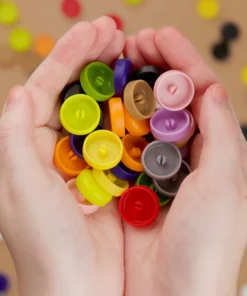 Makedo scru dot, summer daze, geel, oranje, rood, bouwen, educatief speelgoed, karton, recycle, makedo, kindergereedschap, wonderzolder.nl