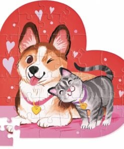 Crocodile Creek puzzel Friends Fur Ever, 36 stukjes, vloerpuzzel, legpuzzel, kinderpuzzel, hond, poes, duurzaam, crocodile creek, wonderzolder.nl