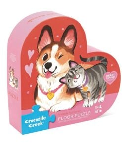 Crocodile Creek puzzel Friends Fur Ever, 36 stukjes, vloerpuzzel, legpuzzel, kinderpuzzel, hond, poes, duurzaam, crocodile creek, wonderzolder.nl